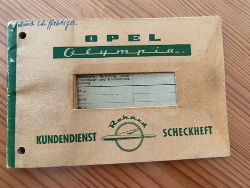 Serviceheft opel rekord - opel,