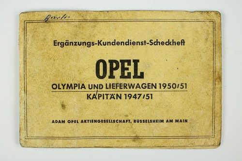 Opel kapitän 1947 olympia - kapitän, 1947/51