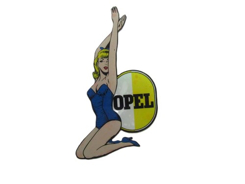 Opel pinup aufkleber innen - opel,