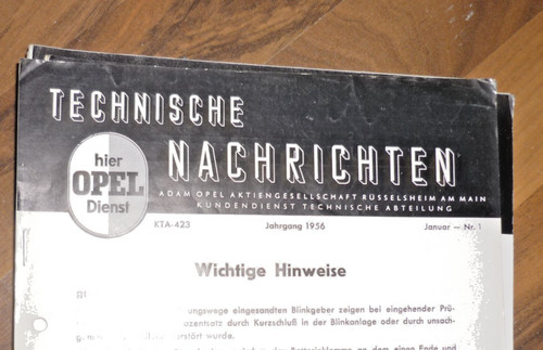 Technische nachrichten opel - technische,
