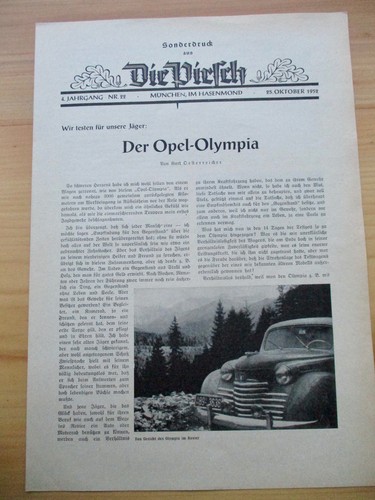 Opel olympia 1951 seltener - olympia, 1,5
